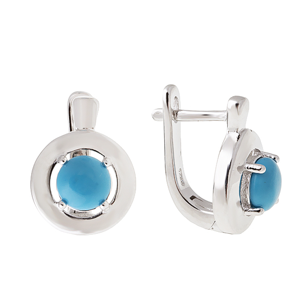 

Серьги женские из серебра Balex Jewellery 2422930300, бирюза