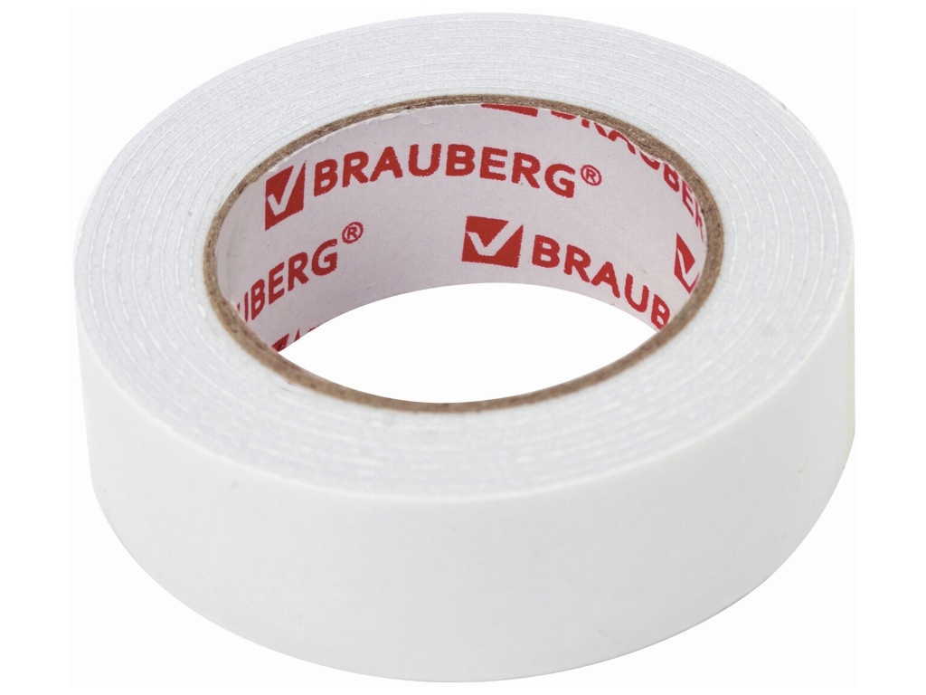 

Клейкая лента Brauberg Двусторонняя на вспененной основе 19mm x 1.5m 606419