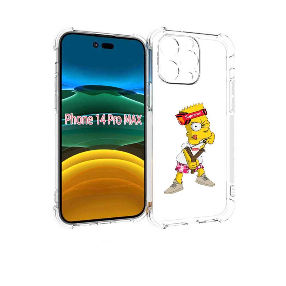 

Чехол MyPads модный-барт-симпсон для iPhone 14 Pro Max, Прозрачный, Tocco