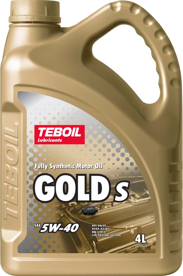 Моторное масло Teboil синтетическое Gold S 5W40 4л