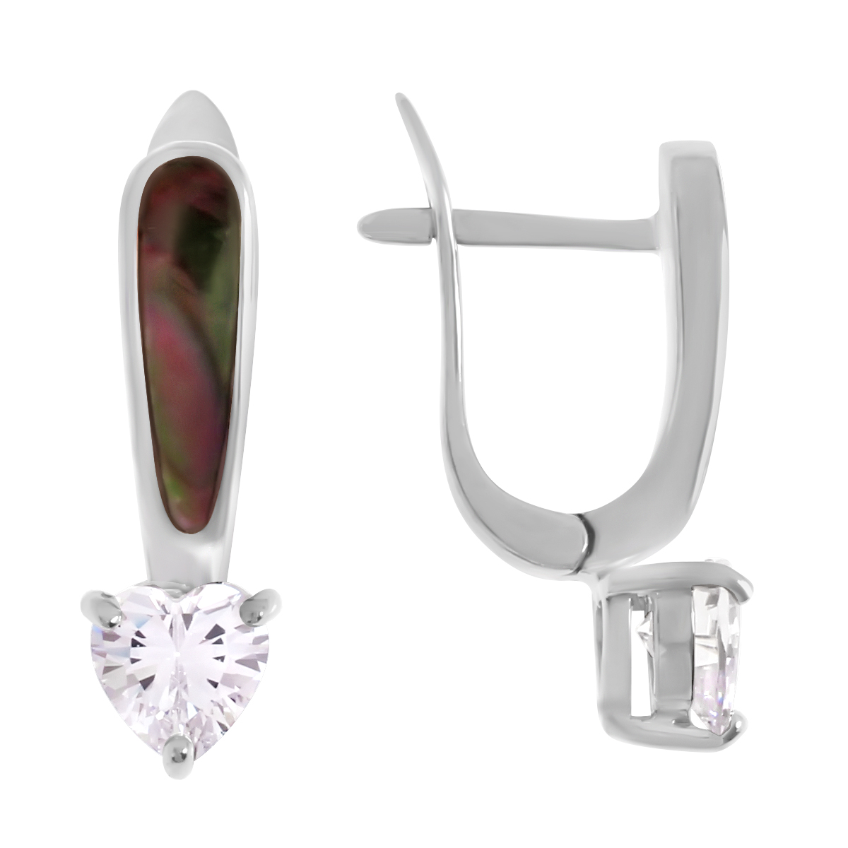 

Серьги женские из серебра Balex Jewellery 2424920271, фианит/перламутр, 2424920271
