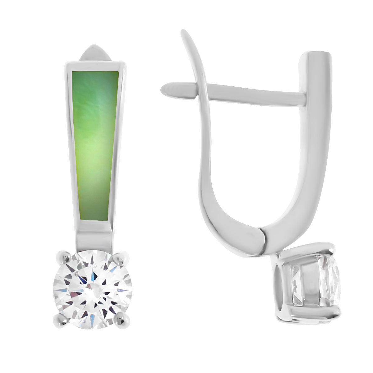 

Серьги женские из серебра Balex Jewellery 2424920276, фианит/перламутр, 2424920276