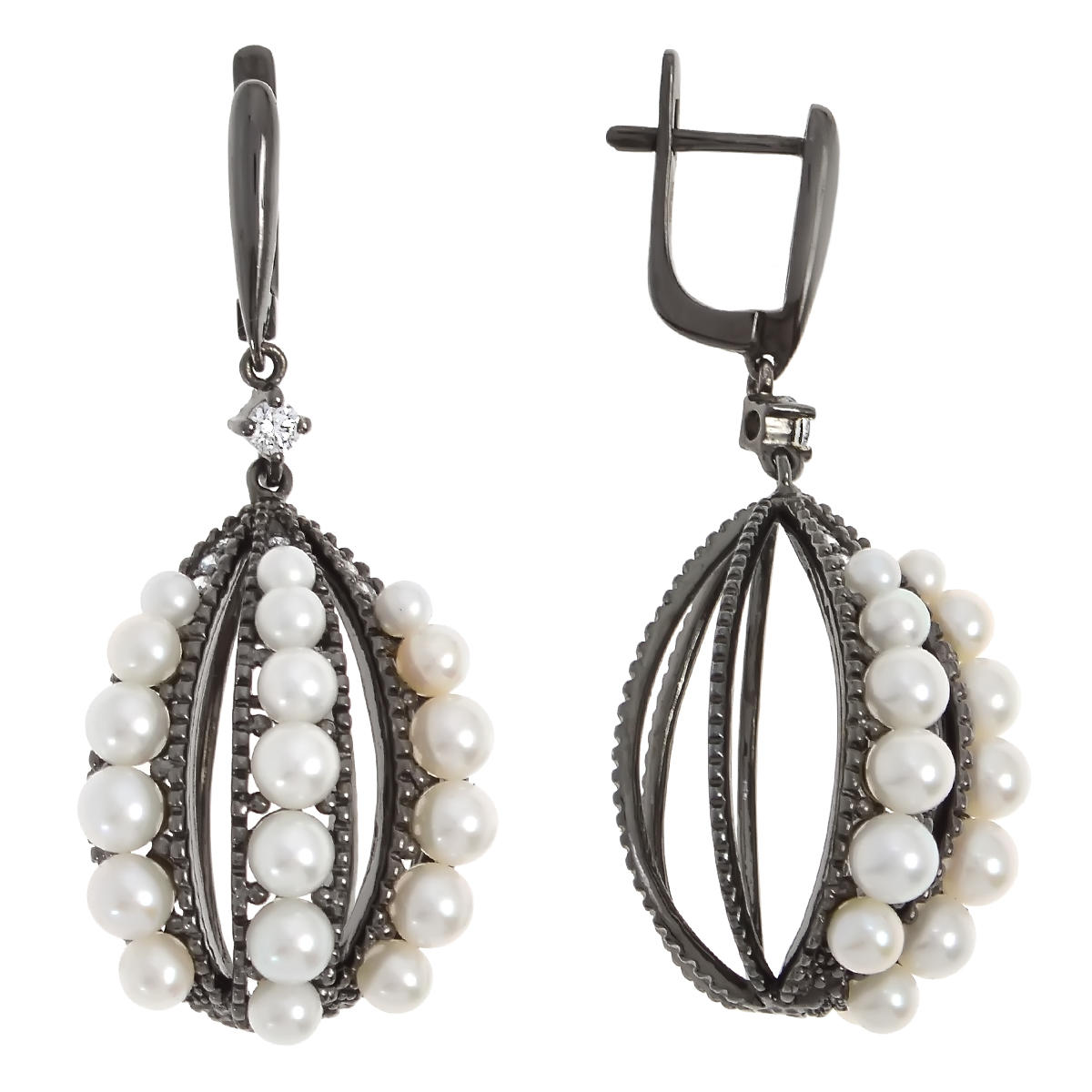 

Серьги подвески из серебра Balex Jewellery 2428920015, жемчуг культивированный/фианит, 2428920015