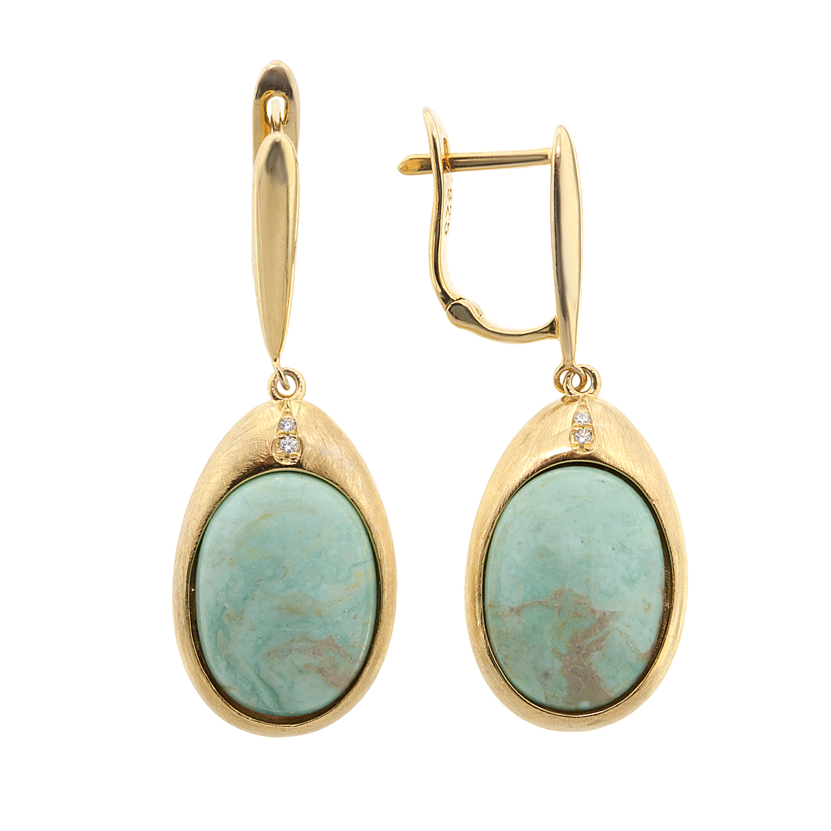 

Серьги женские из серебра Balex Jewellery 2429930092, бирюза/фианит, 2429930092