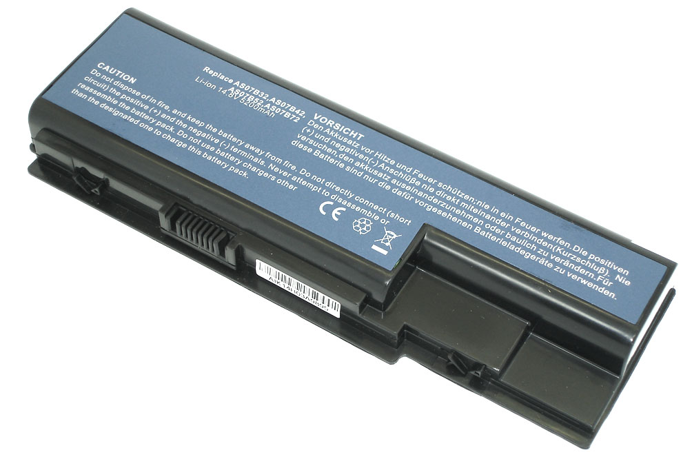 Аккумуляторная батарея для ноутбука Acer Aspire 5520/5920/6920G 14.8V 5200mAh OEM черная