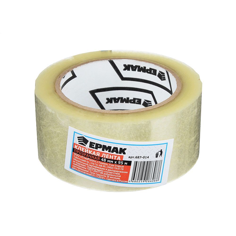 Клейкая лента Ермак 48mm x 95m Transparent 687-014