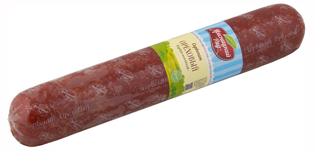 

Колбаса Мясницкий ряд Сервелат ореховый варено-копченая