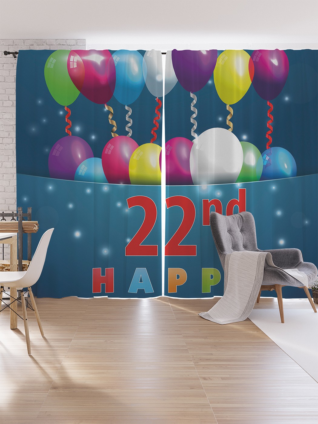 

Шторы под лён JoyArty "Здездочные шары", серия Oxford DeLux, 340х265 см, Здездочные шары