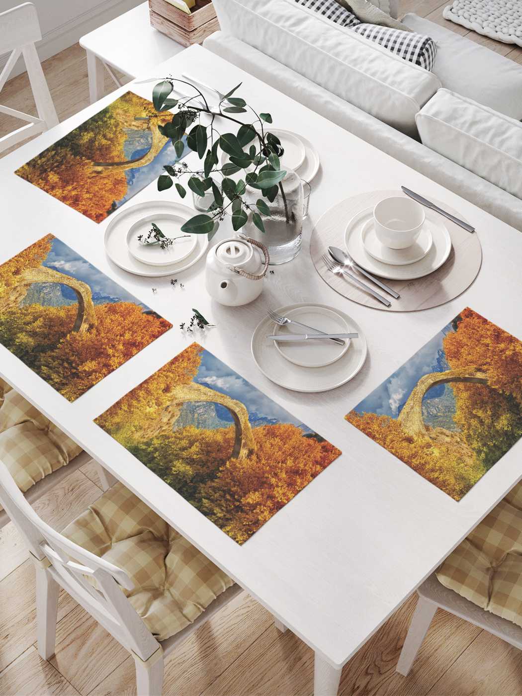 

JoyArty Салфетки для сервировки «Проход над рекой» (32х46 см, 4 шт.)