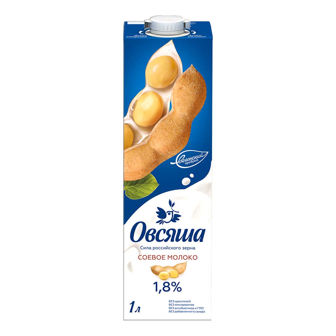 

Напиток соевый Овсяша бзмж 1,8% 1 л