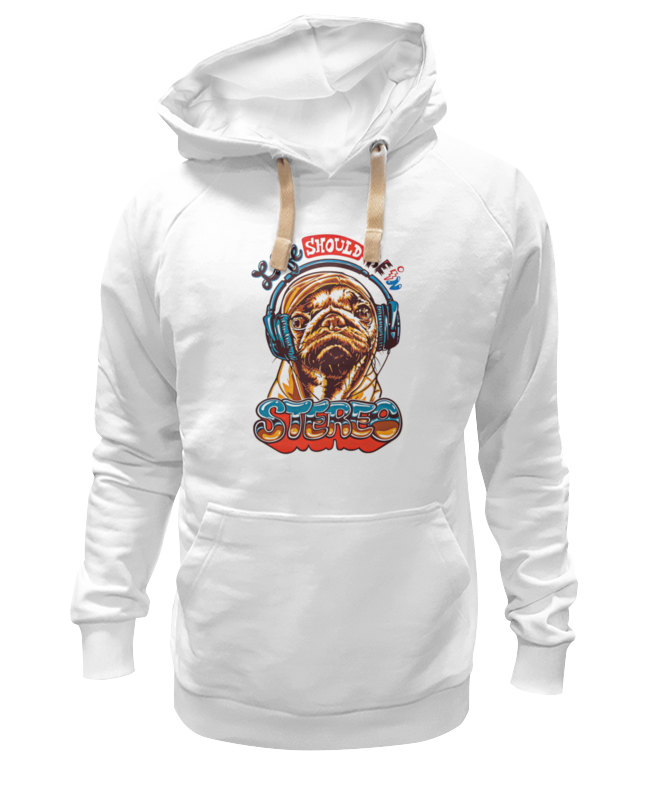 

Худи Printio Пёс меломан белое 2XL, Белый, Пёс меломан
