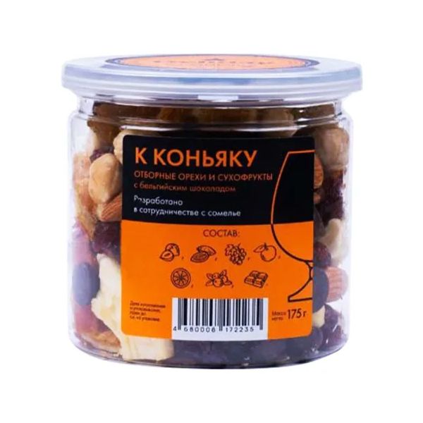 

Смесь сухофруктов и орехов Deliday к коньяку 175 г
