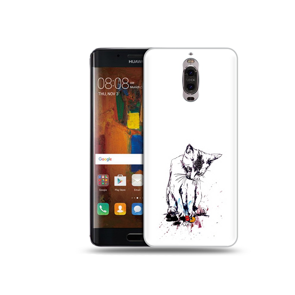 

Чехол MyPads Tocco для Huawei Mate 9 Pro кот и микки (PT50613.55.399), Прозрачный, Tocco