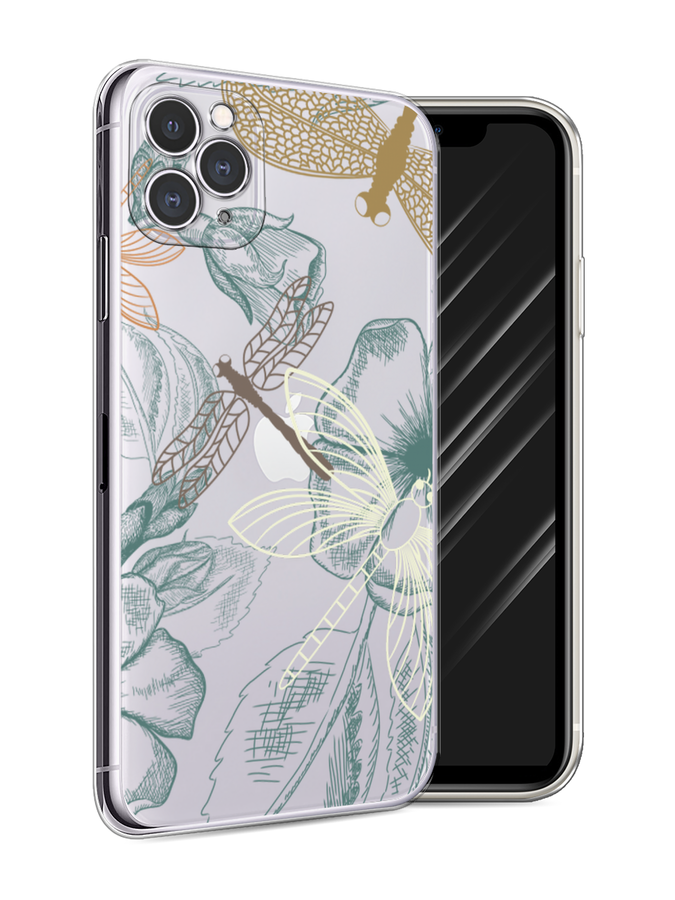 

Чехол Awog на Apple iPhone 11 Pro Max / Айфон 11 Pro Max "Тени стрекоз", Разноцветный, 12250-8