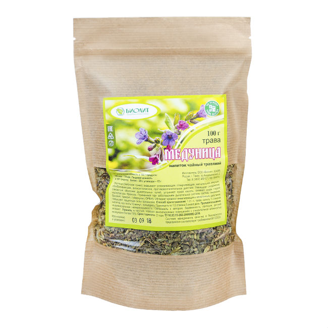 фото Напиток чайный биолит медуницы трава пакет 100 г