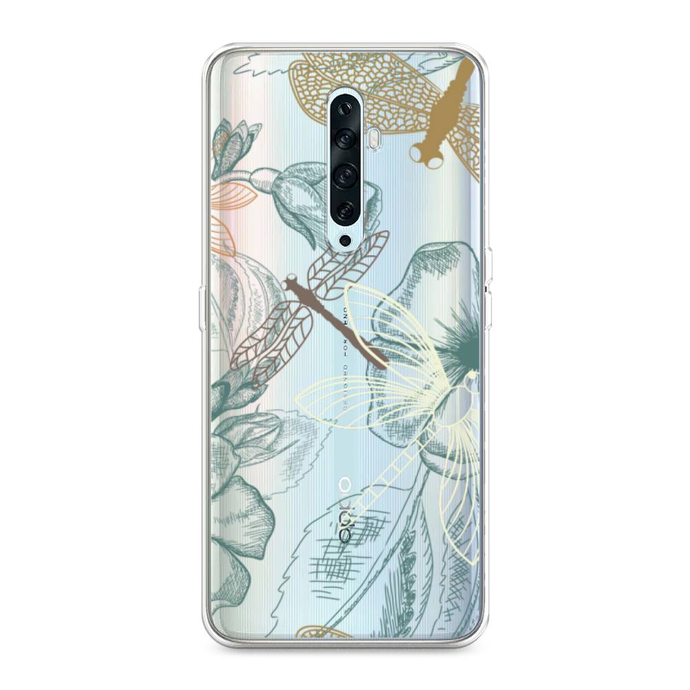 

Чехол Awog на Oppo Reno 2Z "Тени стрекоз", Разноцветный, 251850-8