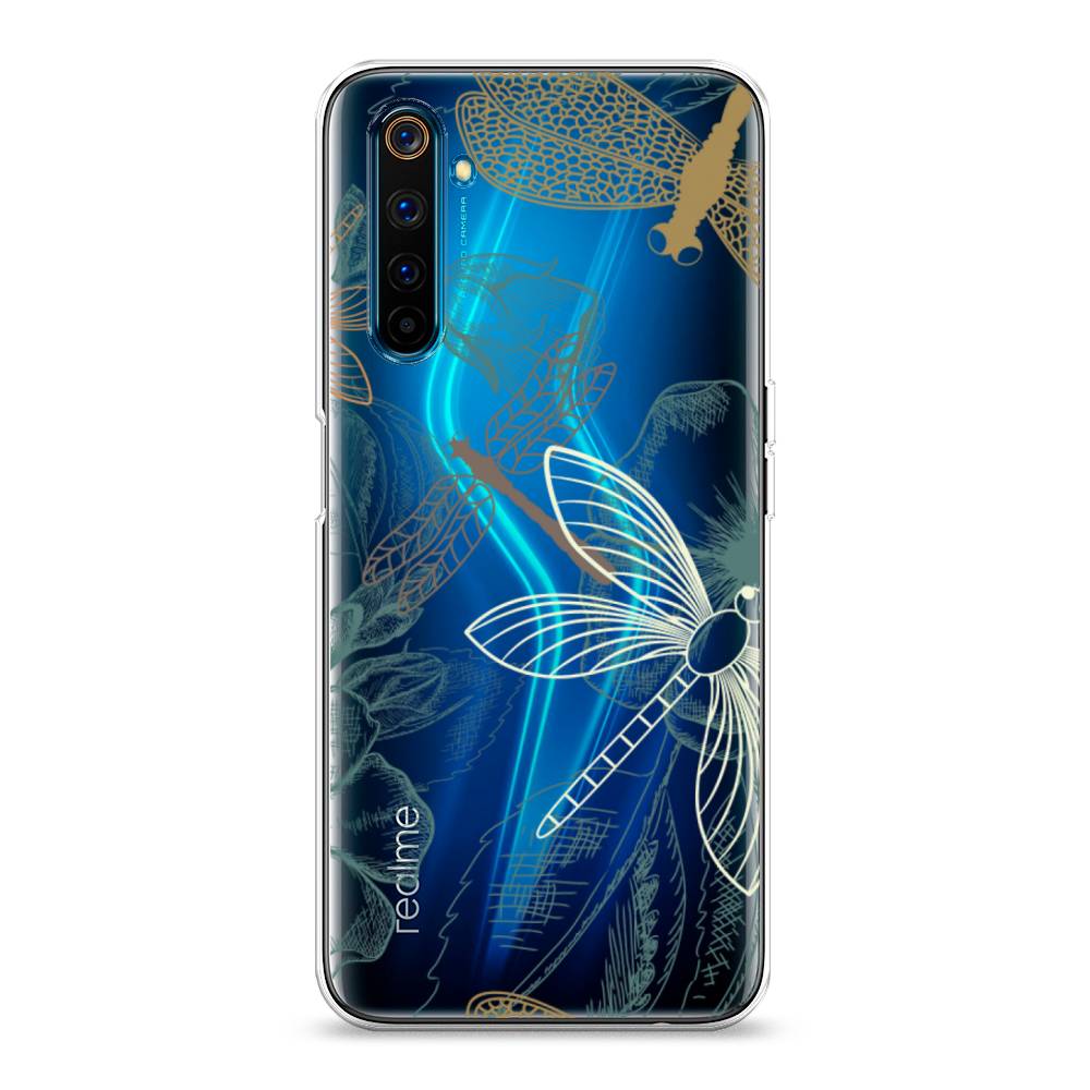

Чехол Awog на Realme 6 Pro "Тени стрекоз", Разноцветный, 252850-8