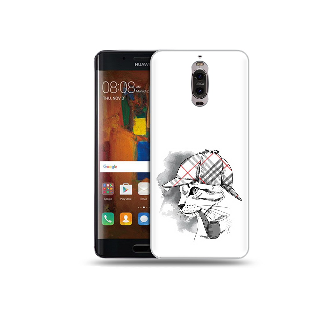 Чехол MyPads Tocco для Huawei Mate 9 Pro кошка с трубкой (PT50613.55.405)