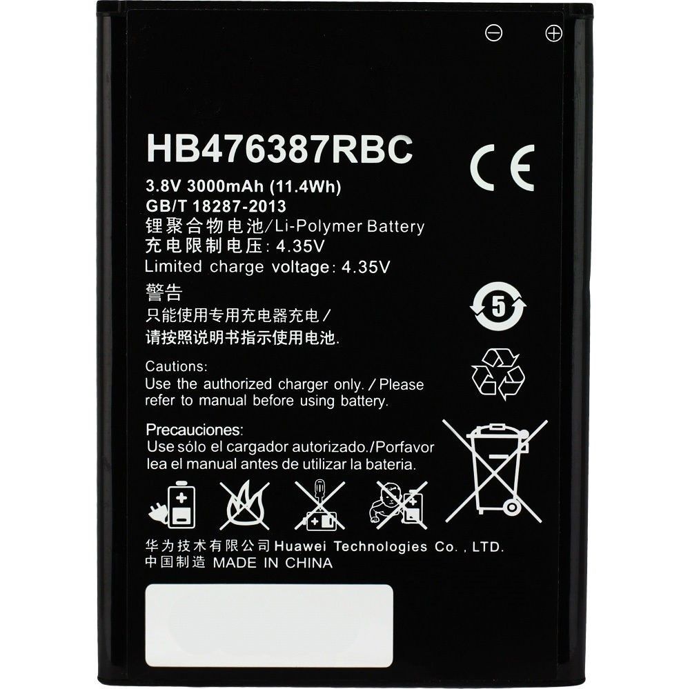 

Аккумулятор для телефона Huawei Honor 3X HB476387RBC мАч 3000