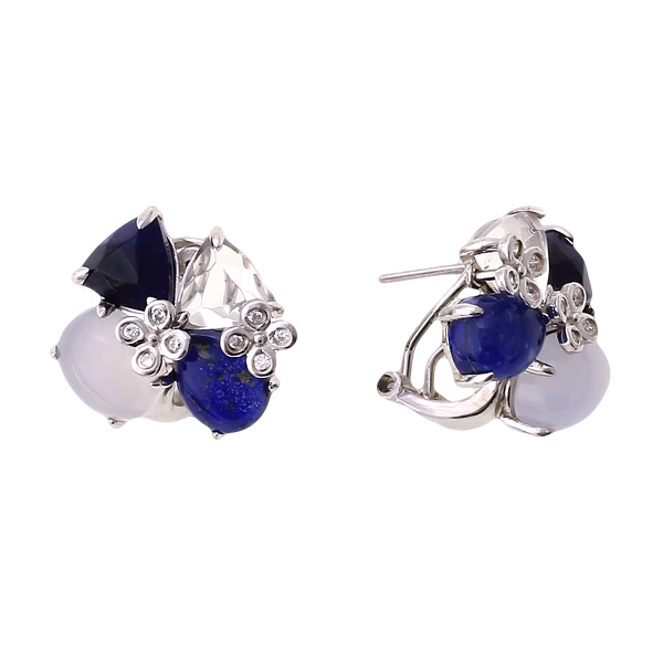 

Серьги женские из серебра Balex Jewellery 2430930077, лазурит/содалит