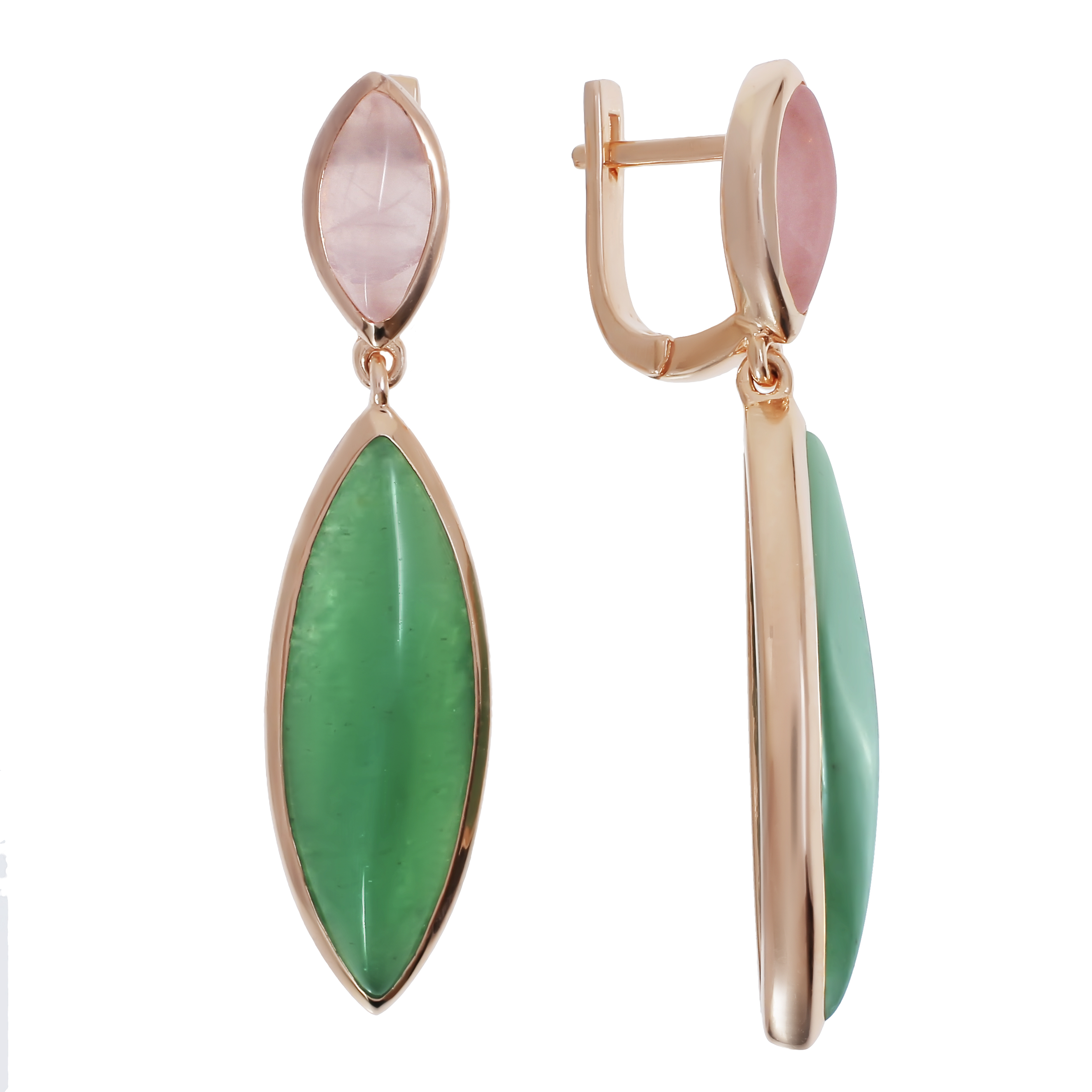 

Серьги женские из серебра Balex Jewellery 2430930082, авантюрин/кварц, 2430930082