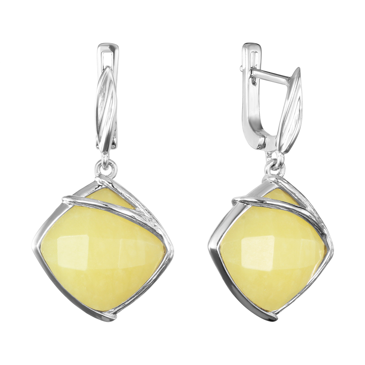 

Серьги женские из серебра Balex Jewellery 2430930101, нефрит