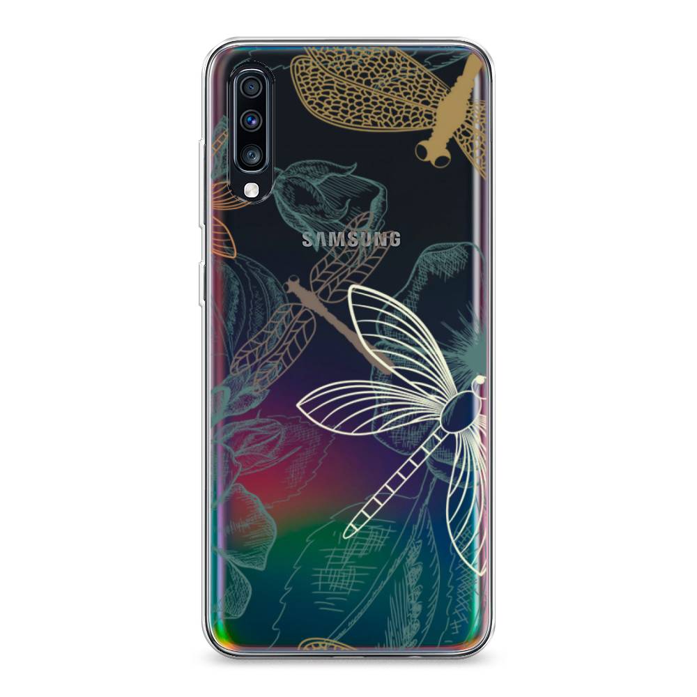 

Чехол Awog на Samsung Galaxy A70 "Тени стрекоз", Разноцветный, 28150-8