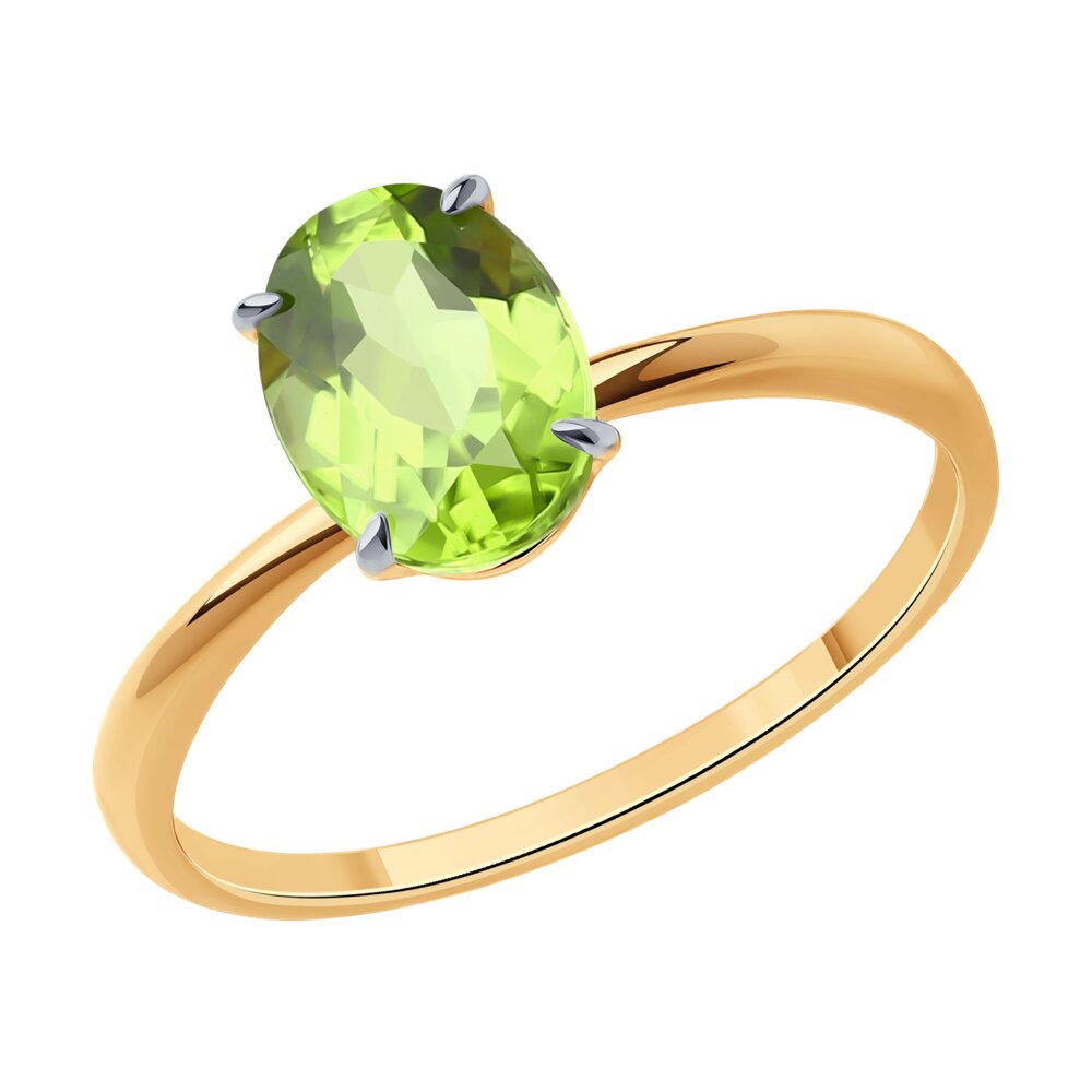 

Кольцо из красного золота р. 16 Diamant 51-310-01929-3, хризолит, 51-310-01929-3