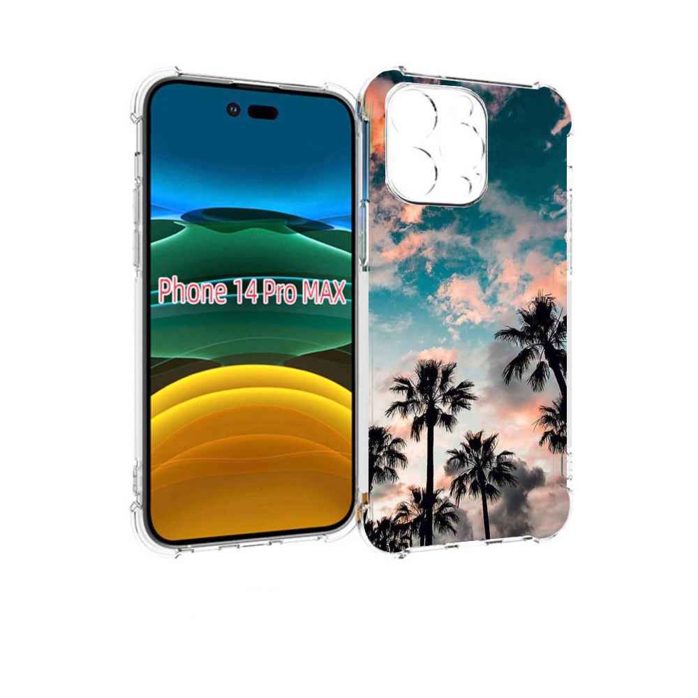 

Чехол MyPads небо-с-пальмами для iPhone 14 Pro Max, Прозрачный, Tocco