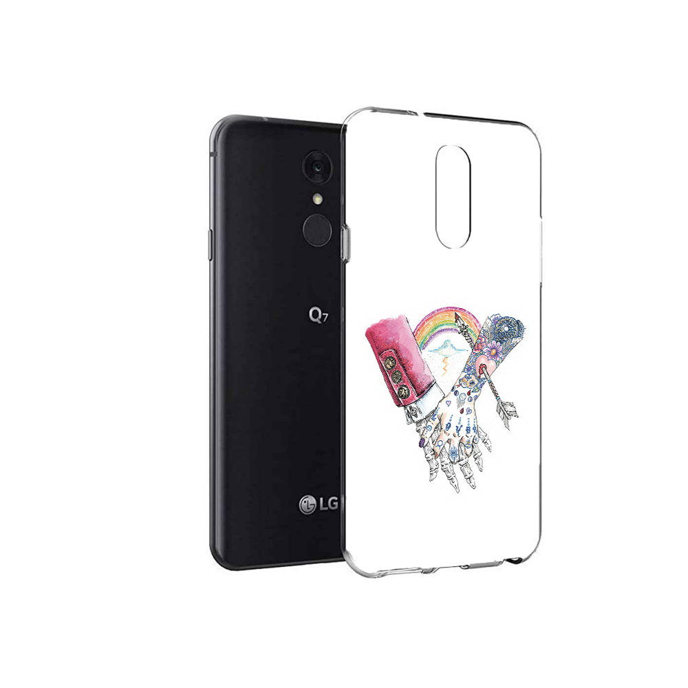 

Чехол MyPads Tocco для LG Q7 абстракция руки в татуировках (PT113427.75.212), Tocco