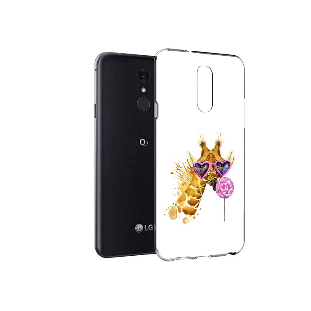 

Чехол MyPads Tocco для LG Q7 акварельный жираф (PT113427.75.217), Tocco