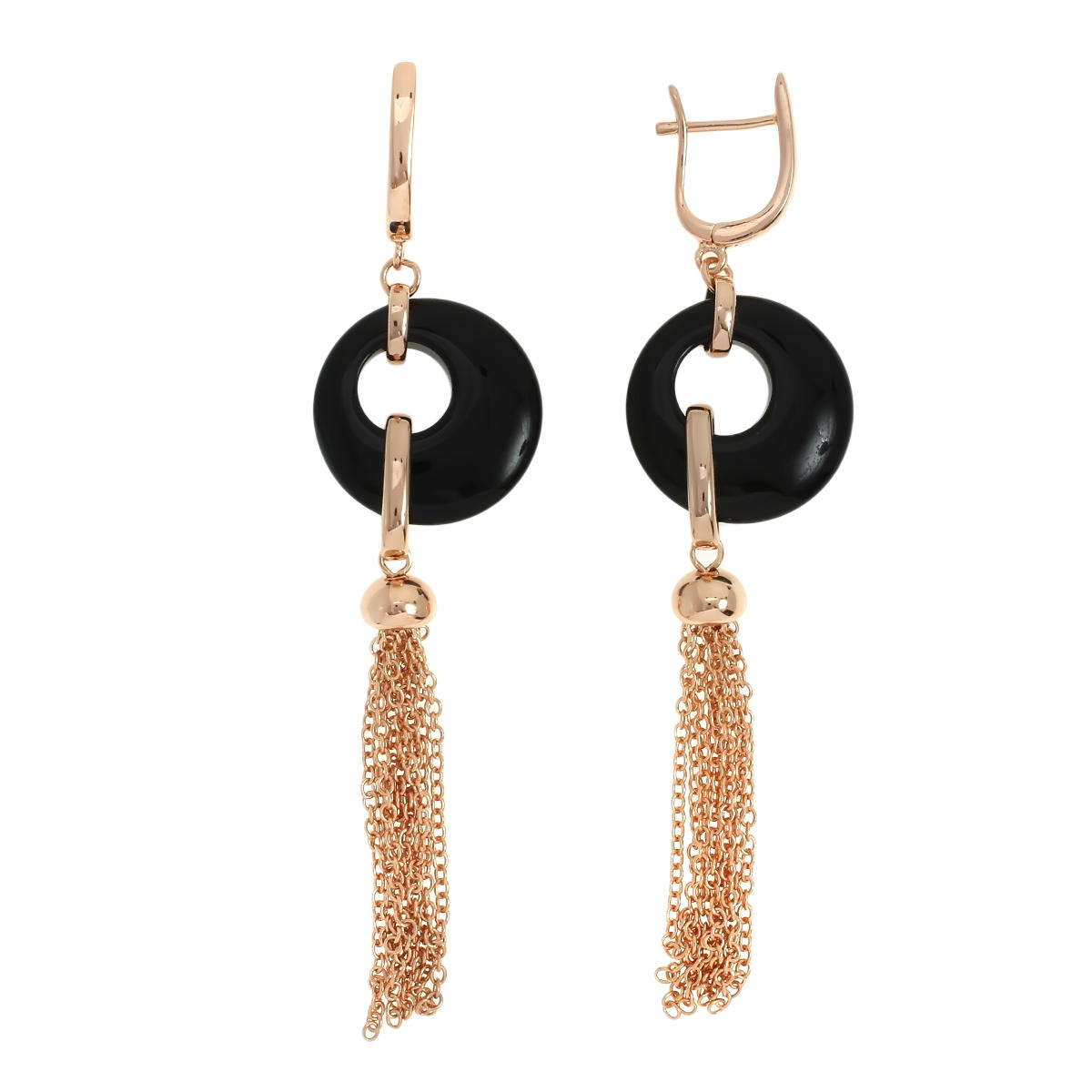

Серьги подвески из серебра Balex Jewellery 2432930139, оникс, 2432930139