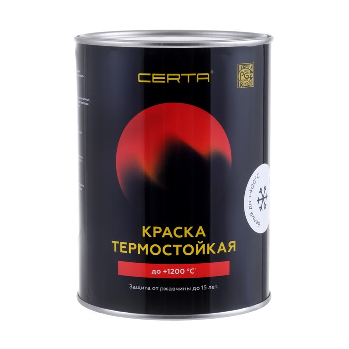 

Эмаль термостойкая «Церта», ж/б, до 400 °С, 0,8 кг, белая