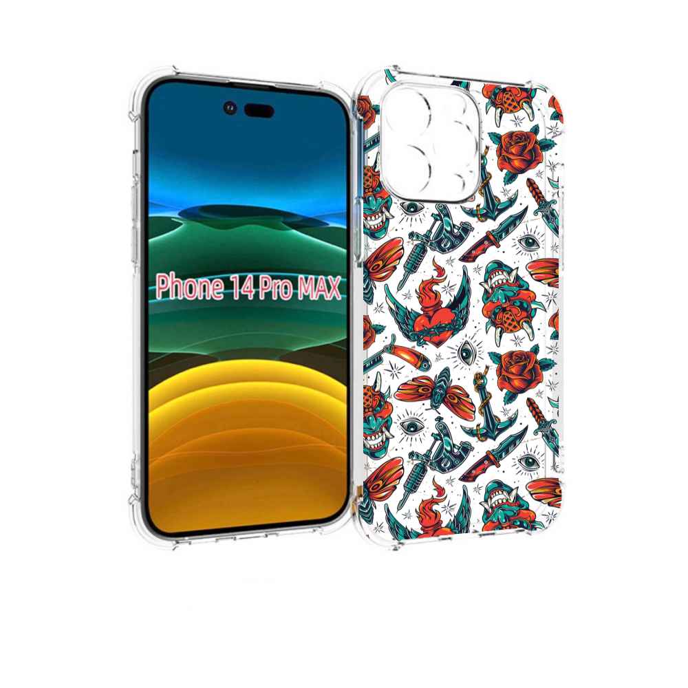 

Чехол MyPads олд-скул-пак для iPhone 14 Pro Max, Прозрачный, Tocco