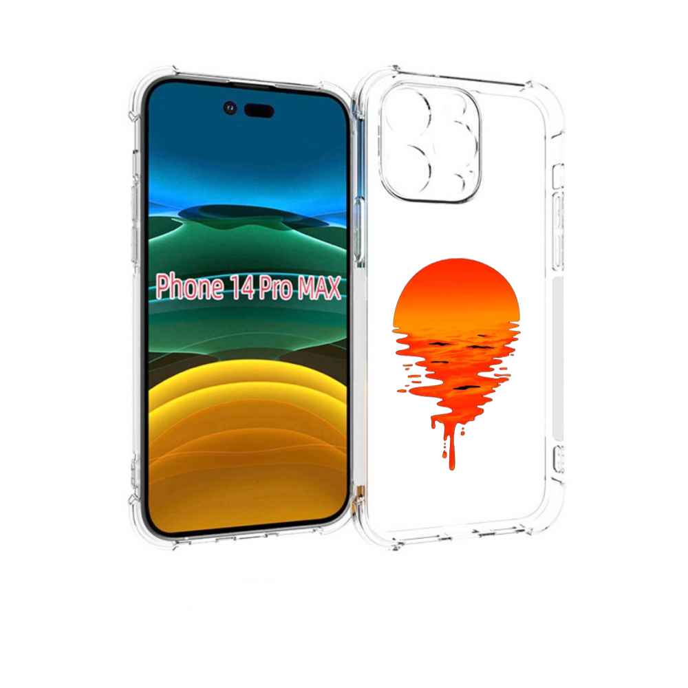 

Чехол MyPads оранжевый закат на воде для iPhone 14 Pro Max, Прозрачный, Tocco