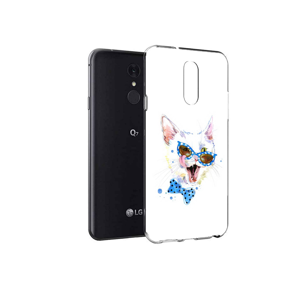 

Чехол MyPads Tocco для LG Q7 белый кот (PT113427.75.229), Tocco