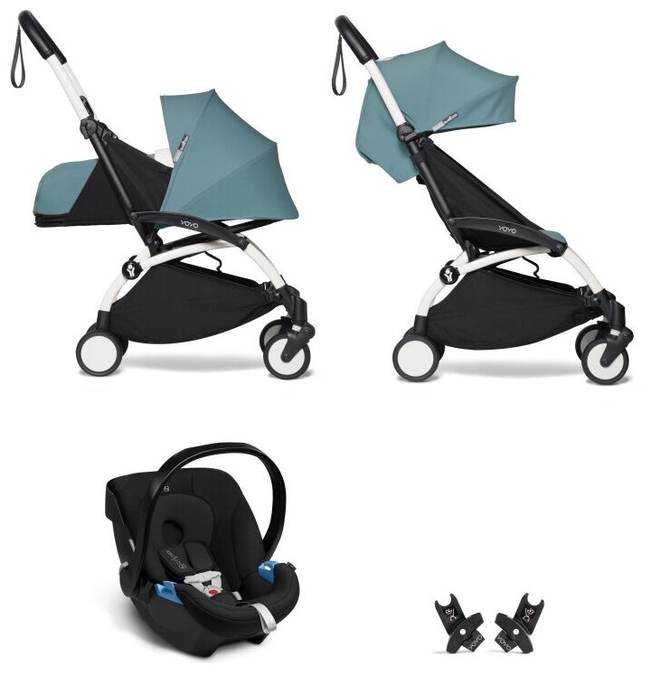

Коляска BABYZEN 3 в 1 с люлькой Newborn Pack и автокреслом Aqua Белая рама, YOYO