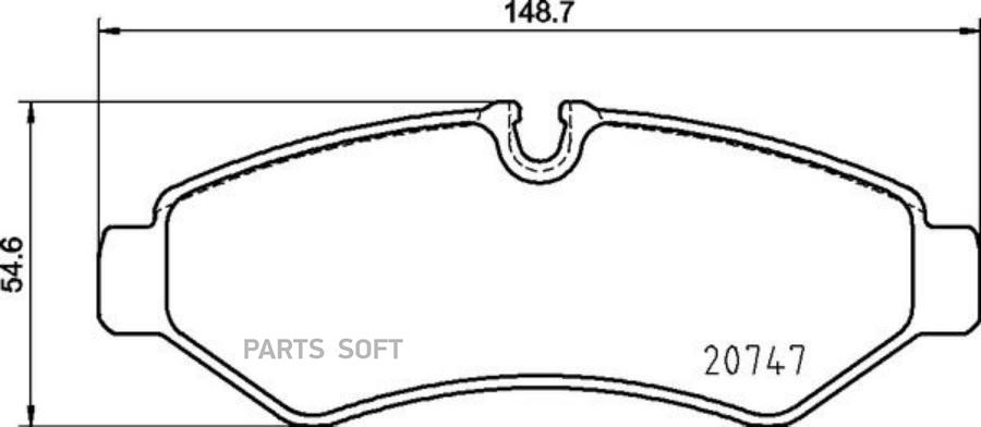 

Колодки Зад.Mercedes Sprinter 3t/3,5t/4t 18=> Brembo арт. P50155