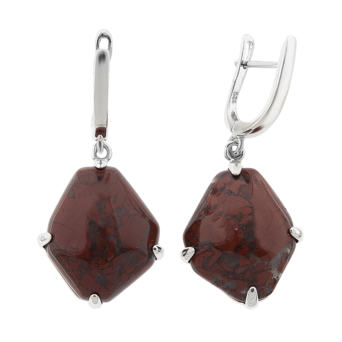

Серьги женские из серебра Balex Jewellery 2432930201, яшма, 2432930201