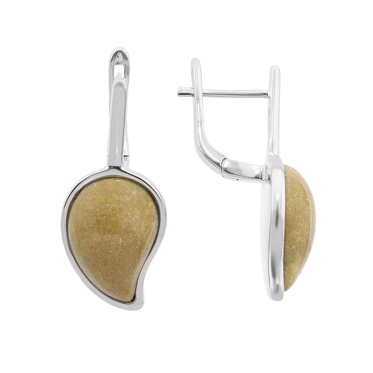 

Серьги из серебра Balex Jewellery 2432930208, нефрит, 2432930208