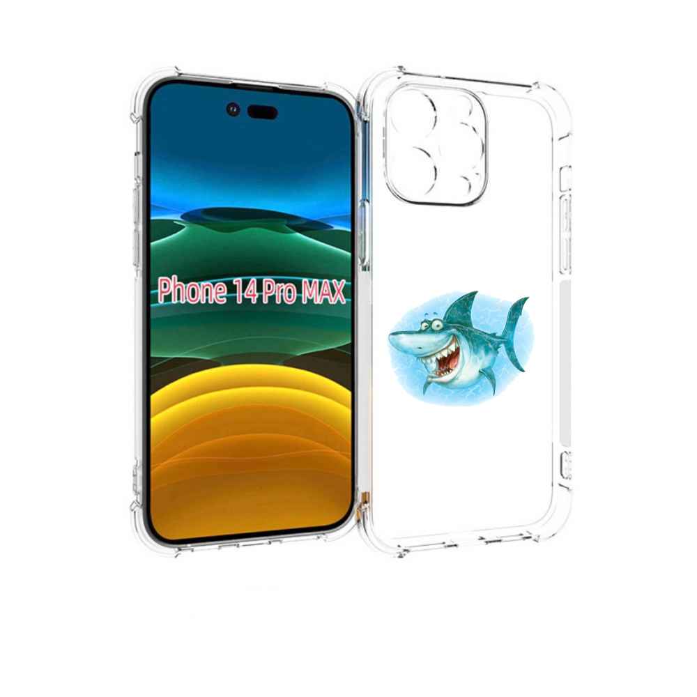 

Чехол MyPads веселая акула для iPhone 14 Pro Max, Прозрачный, Tocco
