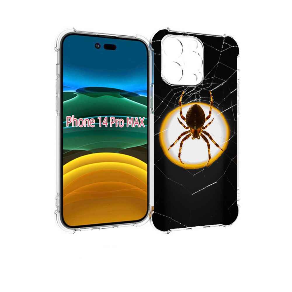 

Чехол MyPads паук-с-паутинкой для iPhone 14 Pro Max, Прозрачный, Tocco