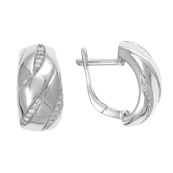 

Серьги из серебра Balex Jewellery 2433920167, фианит, 2433920167