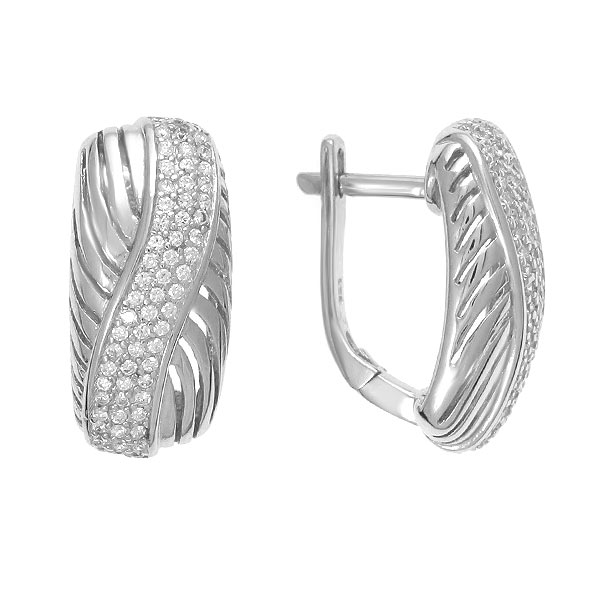 

Серьги из серебра Balex Jewellery 2433920169, фианит, 2433920169