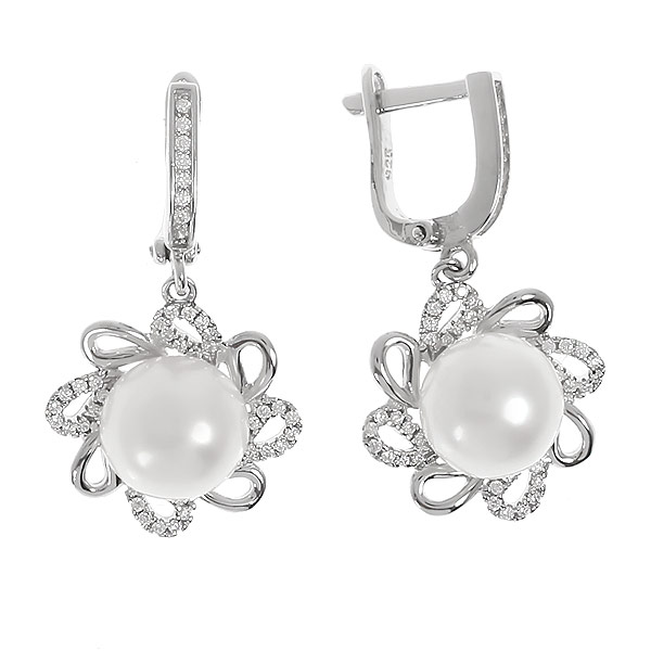 

Серьги женские из серебра Balex Jewellery 2433920238, жемчуг/фианит, 2433920238