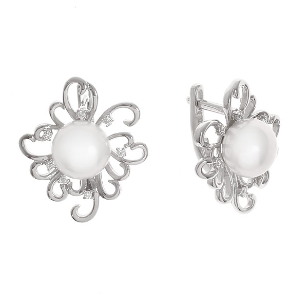 

Серьги из серебра Balex Jewellery 2433920240, жемчуг культивированный/фианит, 2433920240