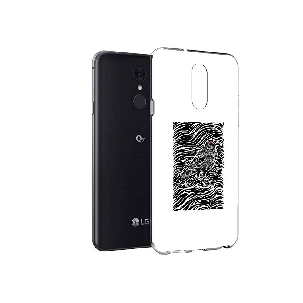 

Чехол MyPads Tocco для LG Q7 ворон в абстракции (PT113427.75.272), Tocco