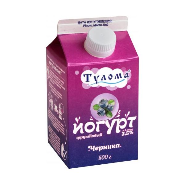 

Питьевой йогурт Тулома черника 3,5% БЗМЖ 500 г
