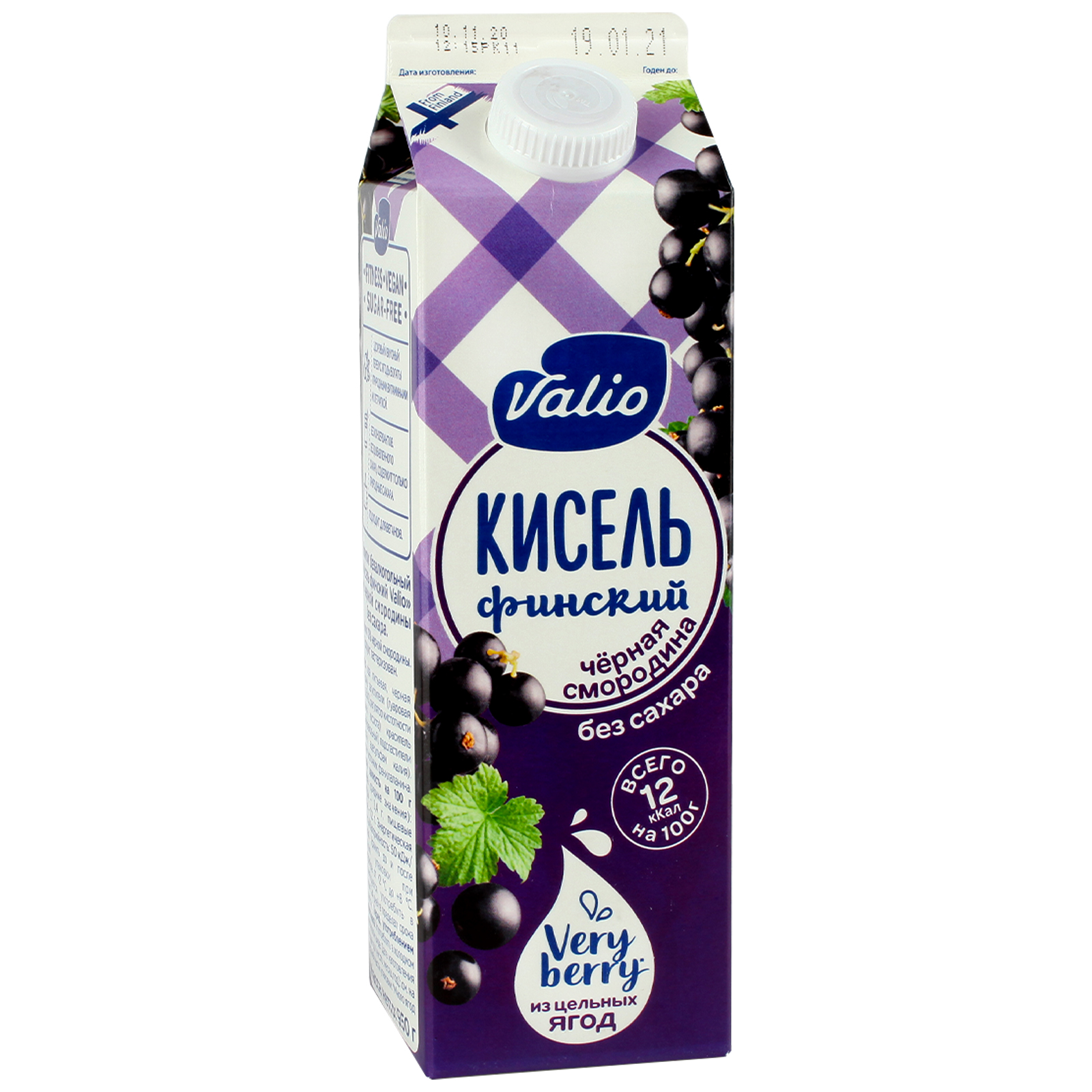 

Кисель Valio черная смородина без сахара 950 мл