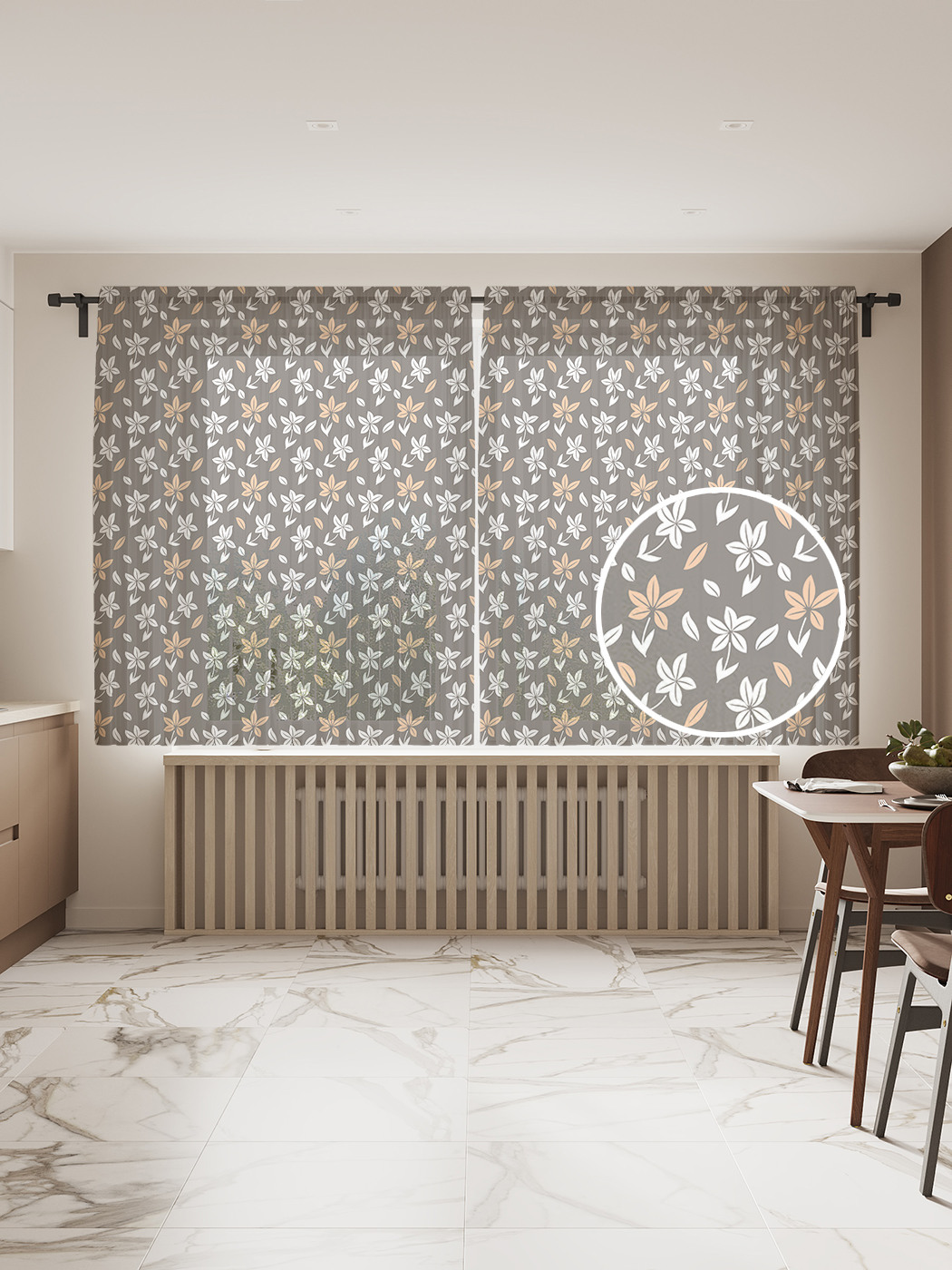 

Фототюль JoyArty "Сорванный лепесток", 145x180см (2 полотна с лентой + 50 крючков), Сорванный лепесток